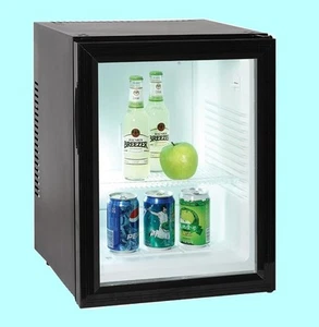 40 L Lautloser HOTELKÜHLSCHRANK Bharani mit GLASTÜR MINIBAR MINIKÜHLSCHRANK - Bild 1 von 2