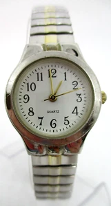 Vintage MZ Berger stretch S Steel band working analog quartz 6" watch - Picture 1 of 10