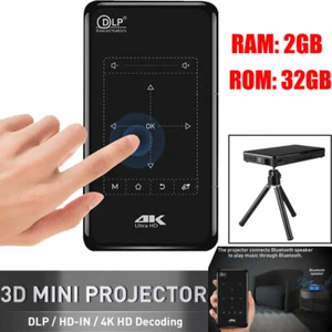 MINI Smart WiFi Beamer Projektor DLP 5G Bluetooth Pocket 1080P 4K FHD Heimkino - Bild 1 von 23
