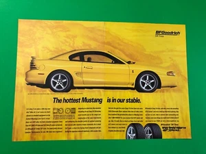 1996 1997 FORD MUSTANG COBRA ORIGINAL PRINT AD PRINTED ADVERTISEMENT 2 PAGE - Foto 1 di 1