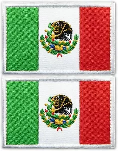 Anley Tactical Mexico Flag Embroidered Patches (2 Pack) - 2"x 3" Mexican Flag - Picture 1 of 7