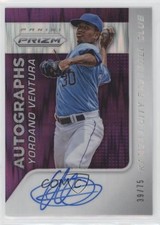 2015 Prizm Panini Elite Update Purple Flash /75 Yordano Ventura #8 Auto