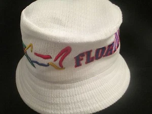 FLORIDA DESIGN bestickter SONNENHUT IM EIMERSTIL - EINHEITSGRÖSSE - WEISS - Bild 1 von 5