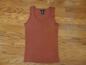 Vintage Apostrophe Sweater Women's Extra Large Copper Sleeveless 18-20 - Picture 1 of 3
