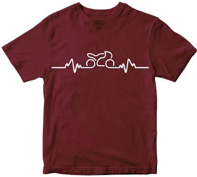 AF MERCH Bike Heart Beat T-Shirt Motorrad Motorrad Biker Fahrer Liebe Beat lustige Geschenke