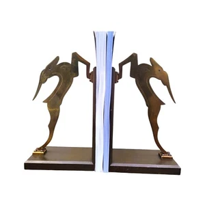 Paire De Serre-livres Aux Antilopes, Bronze, XXème Siècle - Imagen 1 de 11