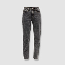 $265 A.P.C. Women Black Martin Straight Vintage Stone-Washed Jeans Pants Size 27