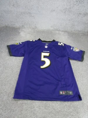 耐克巴尔的摩乌鸦队球衣儿童大号紫色Flacco 5 — 第 1/4 张图片