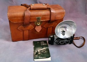 Stereo Realist 35MM Camera, Flash, Half Case & Leather Perrin Realist Bag, Works