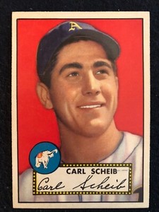 1952 Topps Baseball Card Carl Scheib #116 BV $60 CF