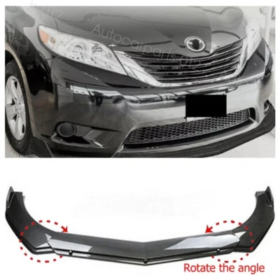 Carbon Style For Toyota Sienna UNIVERSAL Front Bumper Lip Spoiler Splitter  Kits - Изображение 1 из 4