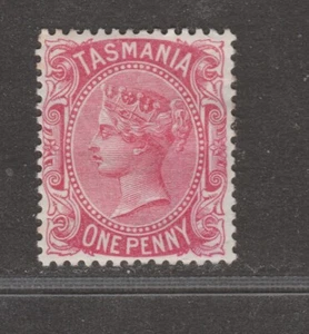 TASMANIA 1878 1d Scarlet SG 156b MH £22 - Bild 1 von 2