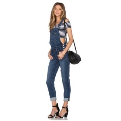 Mono vaquero para mujer Lovers + Friends talla S con puños enrollados cosidos logotipo Foto 1 de 4