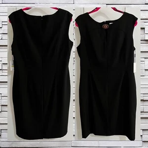 Calvin Klein Sheath Dress BLACK Lined Womans Size 14 NWT - Picture 1 of 12