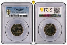 2010-A Australia 100th Anniversary Privy $1 Coin PCGS Graded MS67