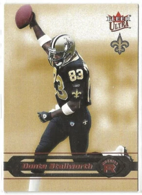 DONTE STALLWORTH WR New Orleans Saints 2002 Fleer Ultra Rookie Card #237 (4609a) - Image 1 of 3