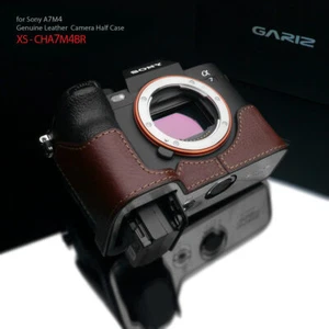 Gariz XS-CHA7M4BR Leather Half Case for Sony A7IV (Not for A7RIV ), Brown - Picture 1 of 10