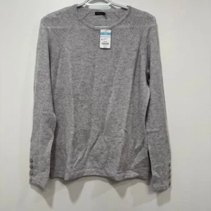 J McLaughlin Damen Jamey Pullover Small Kaschmir grau Pulli Strick U-Ausschnitt NEU - Bild 1 von 6