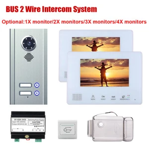 7Inch BUS 2 Wire Video doorbell Intercom Night Vision camera Home Door Phone - Bild 1 von 17