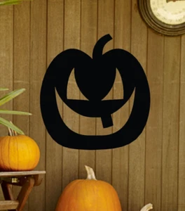 Adesivo vinile spaventoso horror zucca malvagia Halloween decalcomania 3"-5" Jack O Lantern - Foto 1 di 2