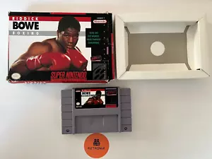 Riddick Bowe Boxing Super Nintendo SNES Game NTSC Boxed Cleaned & Fully Tested - Picture 1 of 12