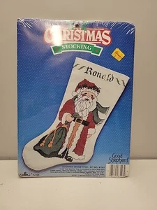 DMC Good Shepherd Santa Stocking Kit Counted Cross Stitch New in Package - Picture 1 of 2
