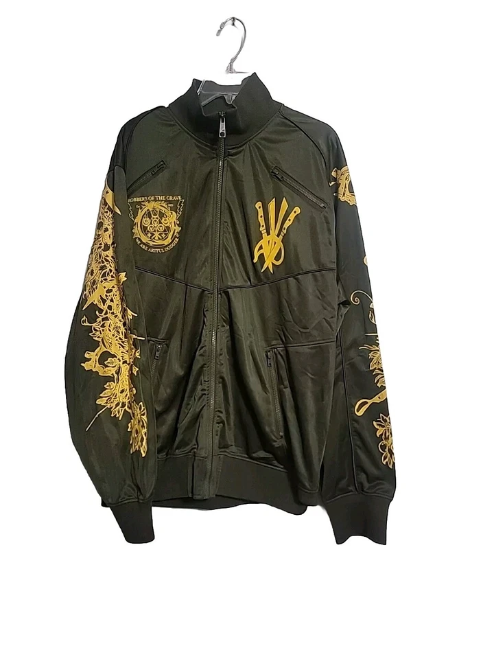 ARTFUL DODGER VERDE OLIVA Chaqueta Cremallera Completa IMPRESIÓN TOTAL Death Of A Craftman XXL Foto 1 de 4