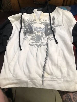 VTG Spiral Direct Hoodie Dead beats  Top Skull Gothic Hoodies Biker SIZE S bin68 - Image 1 of 4