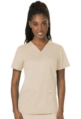 Blusa Médica Cherokee Workwear Cuello en V WW620 KAK Caqui Envío Gratis Foto 1 de 2