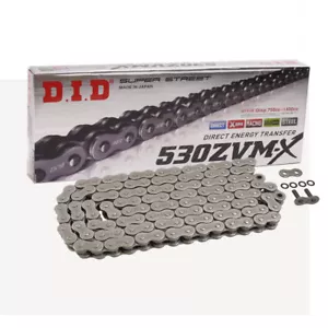 DID X anello Motorradkette 530ZVM-X mit 108 Rollen offen mit Hohlnietschloss - Bild 1 von 1