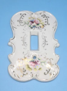 Copritarga interruttore luce vintage Noritake porcellana dipinta a mano - Foto 1 di 2