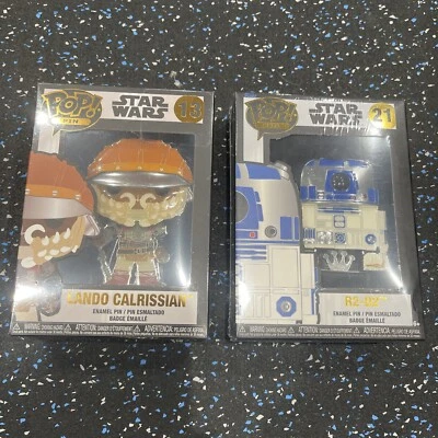 Funko POP! Pin Star Wars R2-D2 #21 y Lando Calrissian #13 Lote de 2 Nuevos Precintados Foto 1 de 4