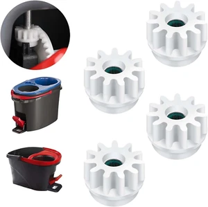 4-teilige Spin Mop Ersatzteile(weiß) Spin Mop Eimer Kupplungslager Zahnrad-Ritze - Bild 1 von 7
