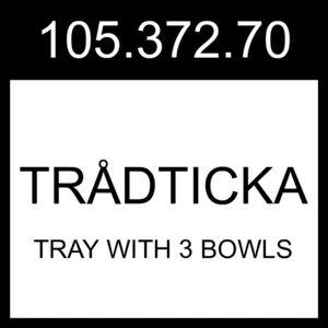 IKEA TRADTICKA TRÅDTICKA Tray With 3 Bowls Multicolor/bamboo 105.372.70 - Picture 1 of 1