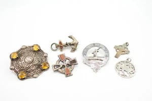 Sterling Silber Schottischer Schmuck IONA Achat Keltenkreuz x 6 (28g) - Bild 1 von 6