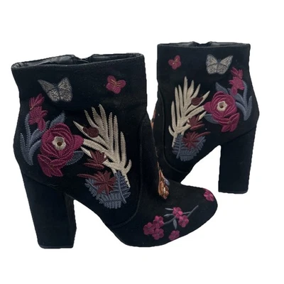 Botas Bamboo Namaste Talla 7 Mujer Botas Negras Bordadas Foto 1 de 4