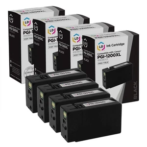LD 9183B001 PGI-1200XL Tintenpatrone Schwarz 4er Pack für Canon MB2320 MB2020 MB2120 - Bild 1 von 9