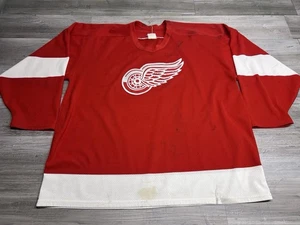 Camiseta deportiva de hockey vintage Detroit Red Wings adulto talla 2XL cosida logotipo roja NHL - Imagen 1 de 11