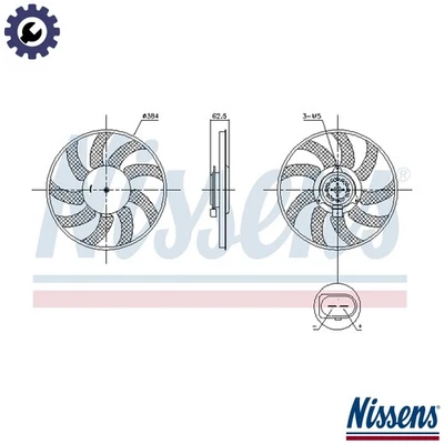 FAN ENGINE COOLING 850099 FOR AUDI Q3 A6/Allroad/C7 A7/Sportback CNHA 2.0L 4cyl - Image 1 of 4