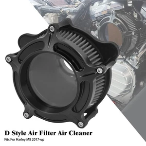 Clear Matte Black Air Filter Cleaner For Harley Touring Road Electra Glide 17-23 - Picture 1 of 15