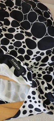 Bebe 100% Silk  sundress dress Polka Dot Vintage Style Summer - Image 1 of 4