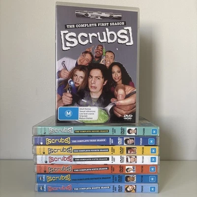 Scrubs DVD TV Series Seasons 1-8 1 2 3 4 5 6 7 8 29 DISC SET PAL Region 4 - image 1 of 4