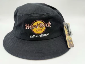 Cappello Hard Rock Cafe Logo Nassau Bahamas Bucket Nero Nuovo con etichette Certificato Autentico - Foto 1 di 9
