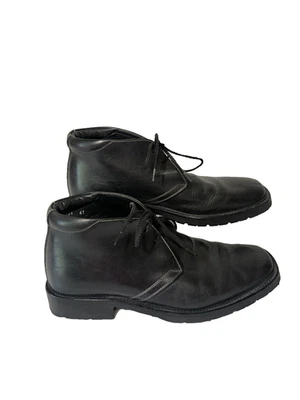Botas de tornozelo masculinas Gordon Rush de couro preto amarrado tamanho 8 - Imagem 1 de 4