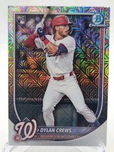 2025 Bowman Chrome Dylan Crews Mojo Refractor Rookie RC #42 &Base RC. - Picture 1 of 6