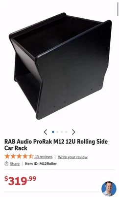 Rab Audio ProRak M12 12U Rolling Side Car Rack Used in perfect condition - Image 1 of 4