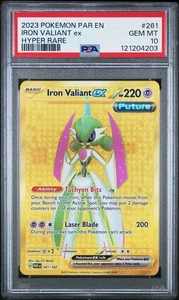 PSA 10 Gem Mint Iron Valiant Ex Hyper Rare Gold #261 2023 Par Paradox Rift - Picture 1 of 2