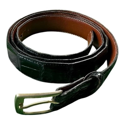 Cinturón Torino Negro Genuino Caimán Hombre Talla 40 Usado en Excelente Condición Foto 1 de 4