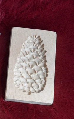 Pinecone деревянная форма для печенья/пресс новый, изящный 5 «x 3» X 1» - Изображение 1 из 2
