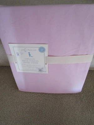 NUEVA FUNDA NÓRDICA ROSA SÓLIDA ORGÁNICA PARA NIÑOS PEQUEÑOS 36 X 50 Foto 1 de 3